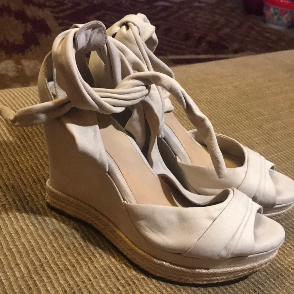 beige ugg wedges